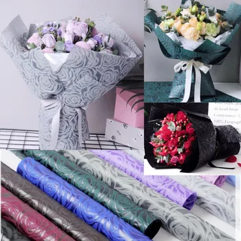 

10 Pcs Rose Pattern Flower Paper Packing Foam Paper Flower Bouquet Wrapping Florist Supply DIY Vintage Flower Wrapping Paper