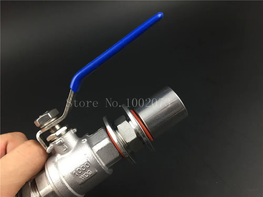 Stainless Steel Beer brewing Weldless Kettle Ball Valve Kit, 12NPT with Quick Disconnect Set and bulkhead assembly (8)