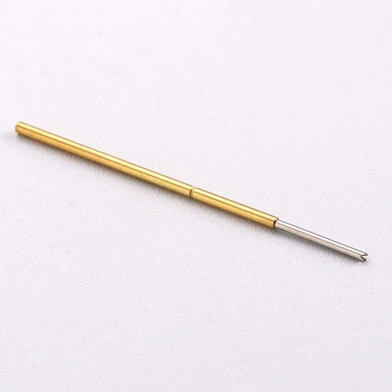 PL75-Q1 Notch Copper Nickel Plating Test Probe Needle 1.02mm Thimble A Pack Of 100 Pcs Circuit Spring Test Accessories Probe
