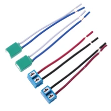2pcs H7 Connector Easy DIY installation Female Ceramic Sockets Auto Car Bulb Lamp Adaptor With Wire