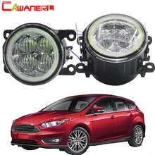 Cawanerl для 2004-2015 Ford Focus MK2 MK3 стайлинга автомобилей светодио дный лампы спереди туман светлый Ангел глаз DRL дневные ходовые огни 12 В 2 шт.