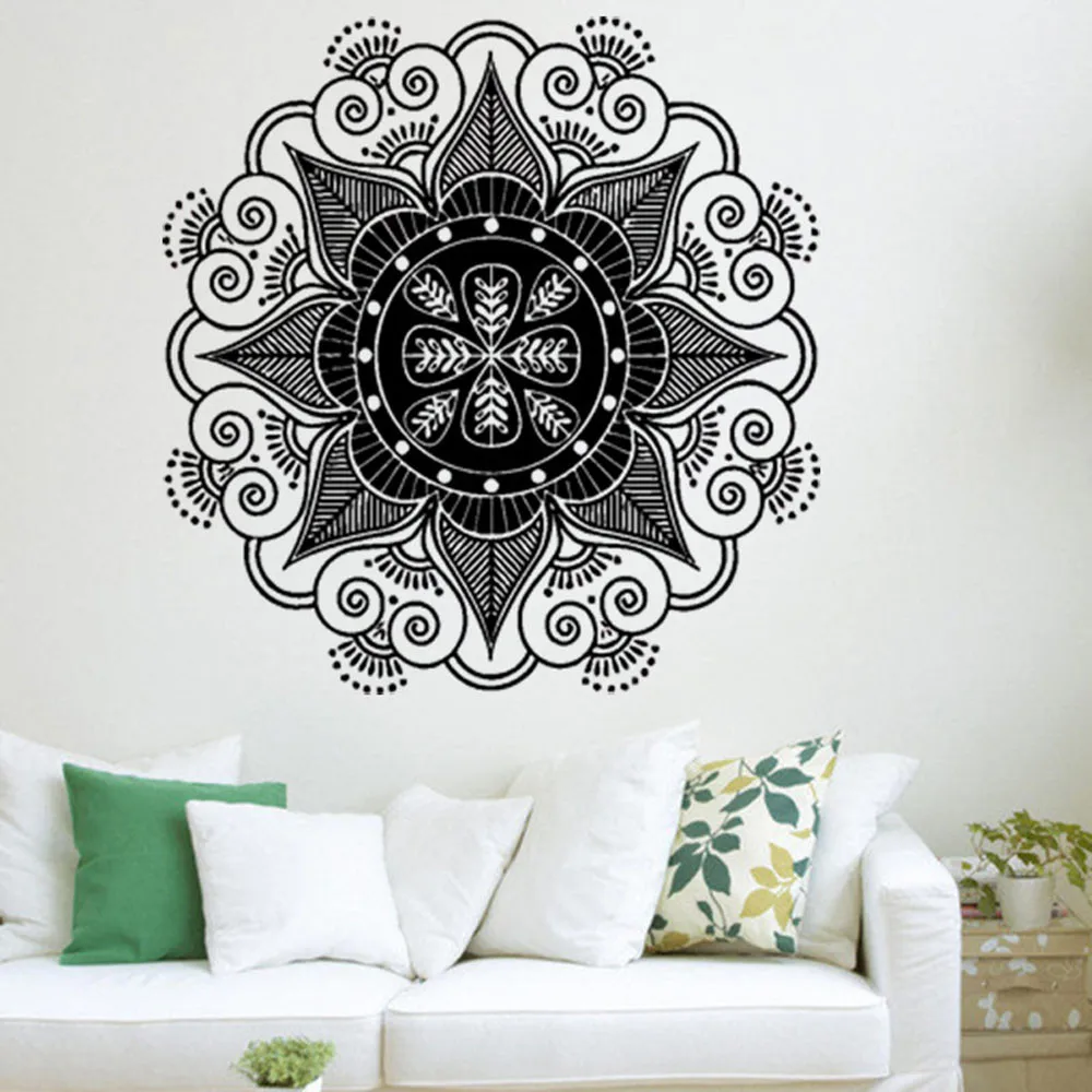 Mandala Diy Wall Art Mandala Flower Indian Bedroom Wall Decal Art Stickers Mural Home Vinyl