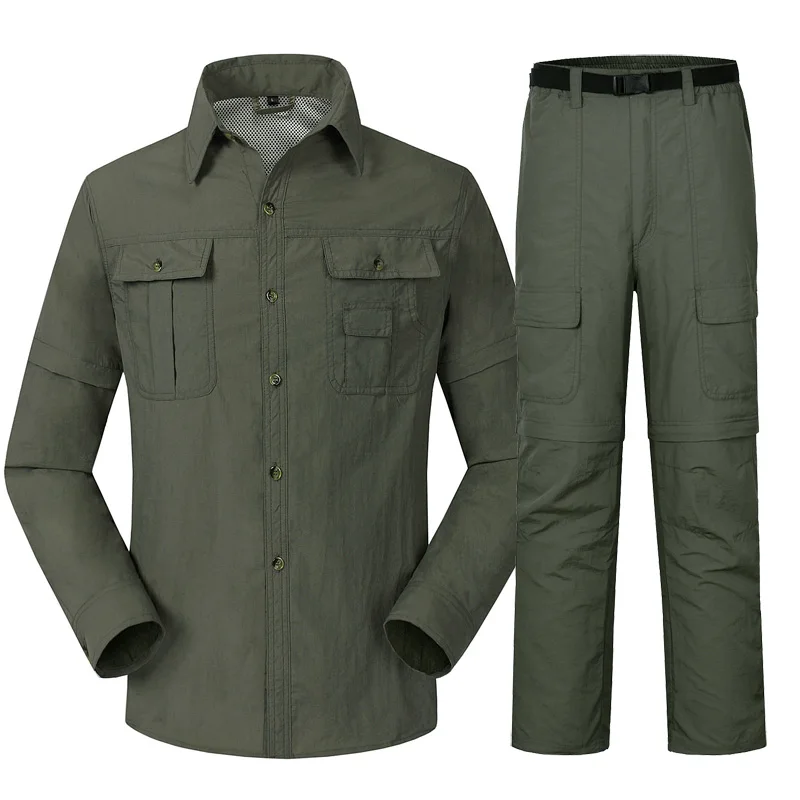 Breathable Rock Quick Dry Waterproof Shirts Men Summer Casual Anti UV