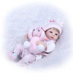 NPKCOLLECTION полный силикона Reborn Baby куклы живой 22 "реалистичные Bebe Reborn Baby принцессы Кукла игрушка ванны Playmate подарок для девушка