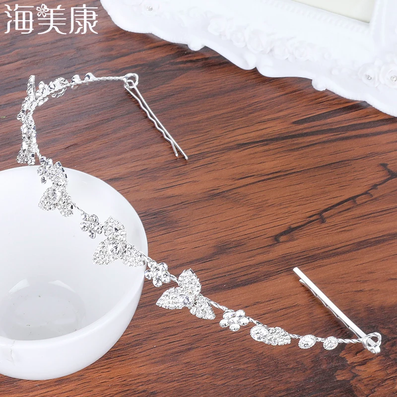 

Haimeikang 1 PC Wedding Bridal Party Love Flower Tiara Women Romantic Headband Head Hair Bands Headress Headwear Accessories