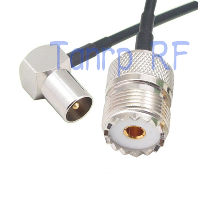 6-дюймовый ТВ мужской правый угол 90 градусов до UHF SO239 женский разъем RF адаптер 15 см