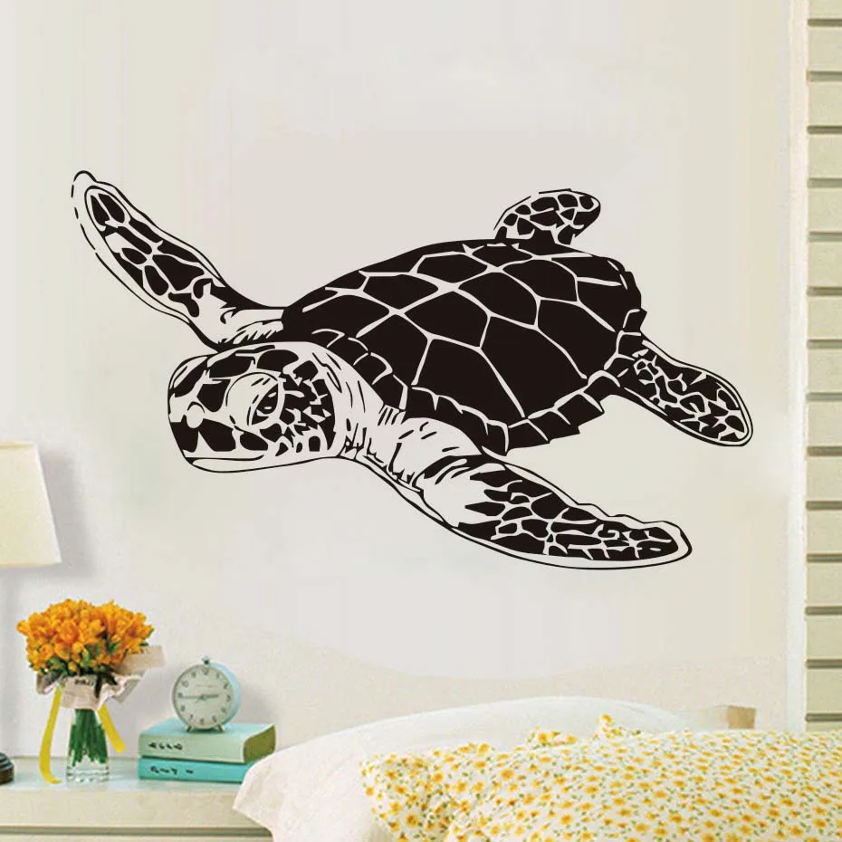 adesivo tartaruga mare auto moto wall sticker decal vinyl vinile sea turtle