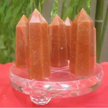 7 Природный Красный Авантюрин кварцевый драгоценный камень палочка ТОЧКА Рейки заживление