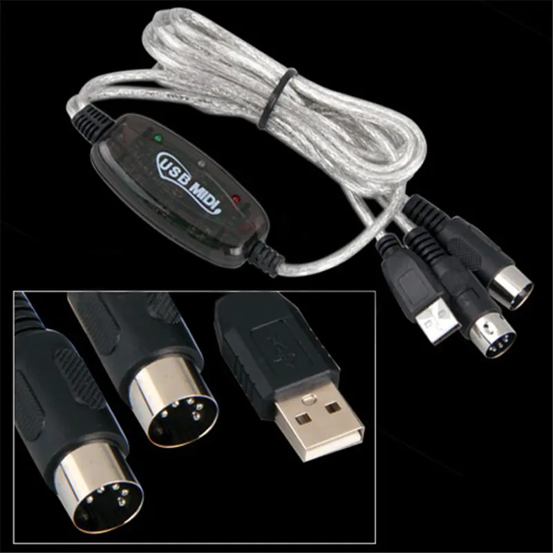 Зебра MIDI USB кабель конвертер ПК к музыкальной клавиатуре адаптер гитарные части и
