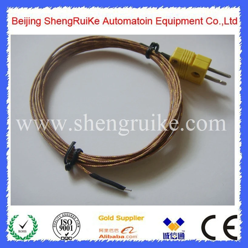 

0-400C K Type welding Point Fiberglass Thermocouple