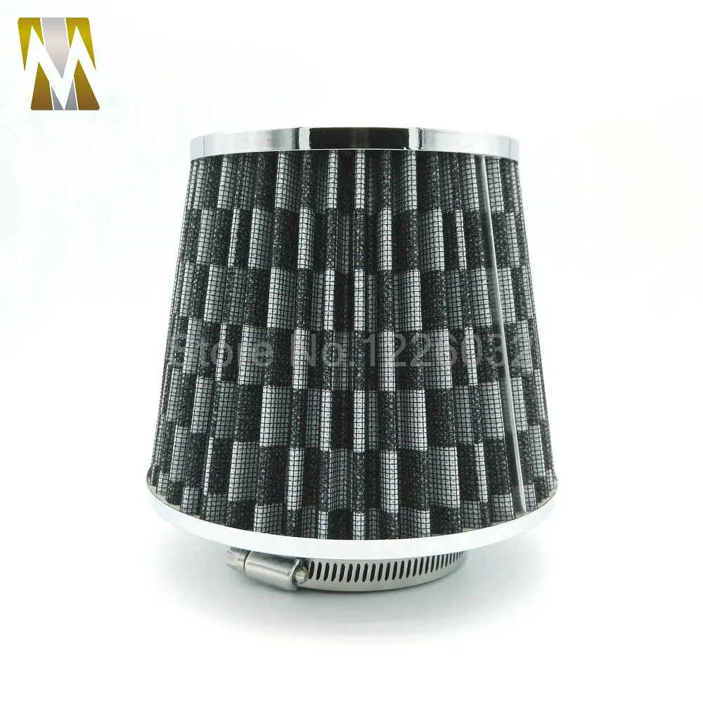 SUV Car Universal 76mm 3" Carbon Fiber Car Inlet Cold Air Intake Mesh