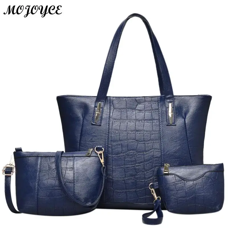 

3Pcs Women Leather Handbags Women Shoulder Bag Casual Tote Women Messenger Bag Set Bolsas Feminina Laides Composite Bags