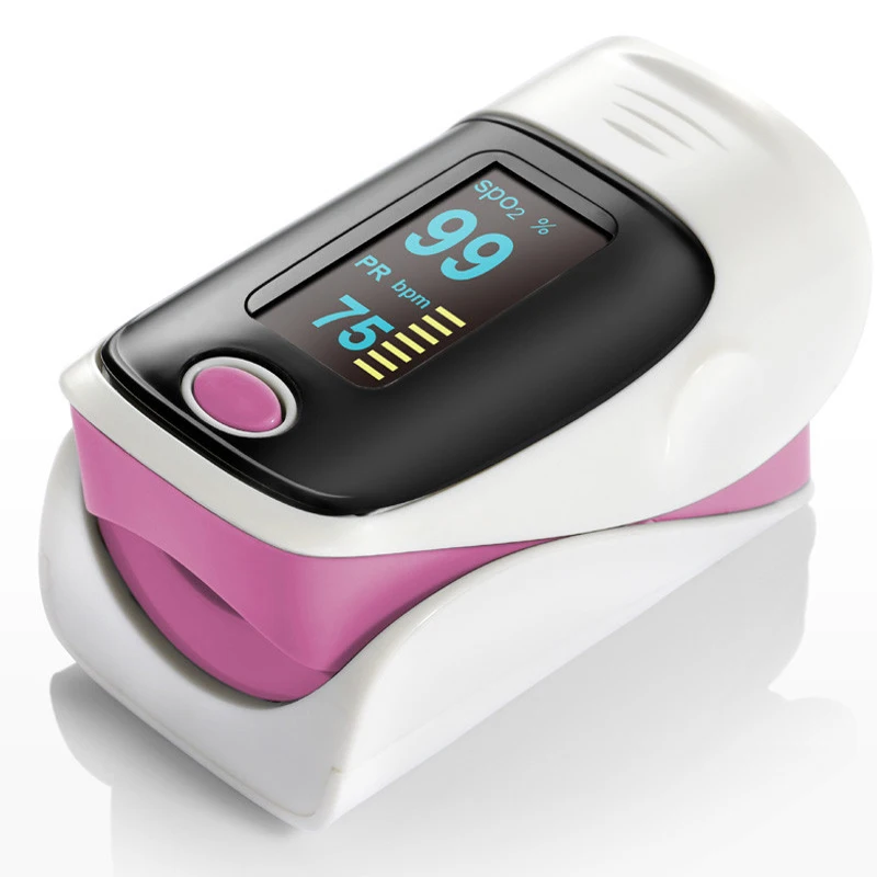 

2018 Hot!! RPO-8A New Finger Fingertip Blood Oxygen SpO2 PI PR OLED Blood Pressure Monitor Pink Pulse Monitor Oximeter