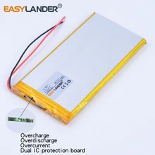 10pcs/Lot 7565121 3.7V 8000mAh Rechargeable li Polymer Li-ion Battery For PAD E-Book GPS PSP DVD Power bank Tablet PC Laptop