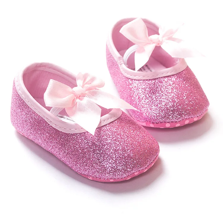 Золотые и Серебристые туфли для маленьких девочек; мягкие Нескользящие От 0 до 1 года; обувь для малышей