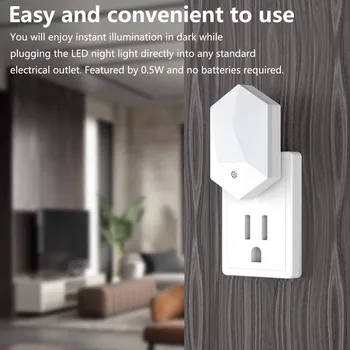 

LED Smart Night Lamp Automatic On/Off Plug and Play Night Light for Bedroom ALI88