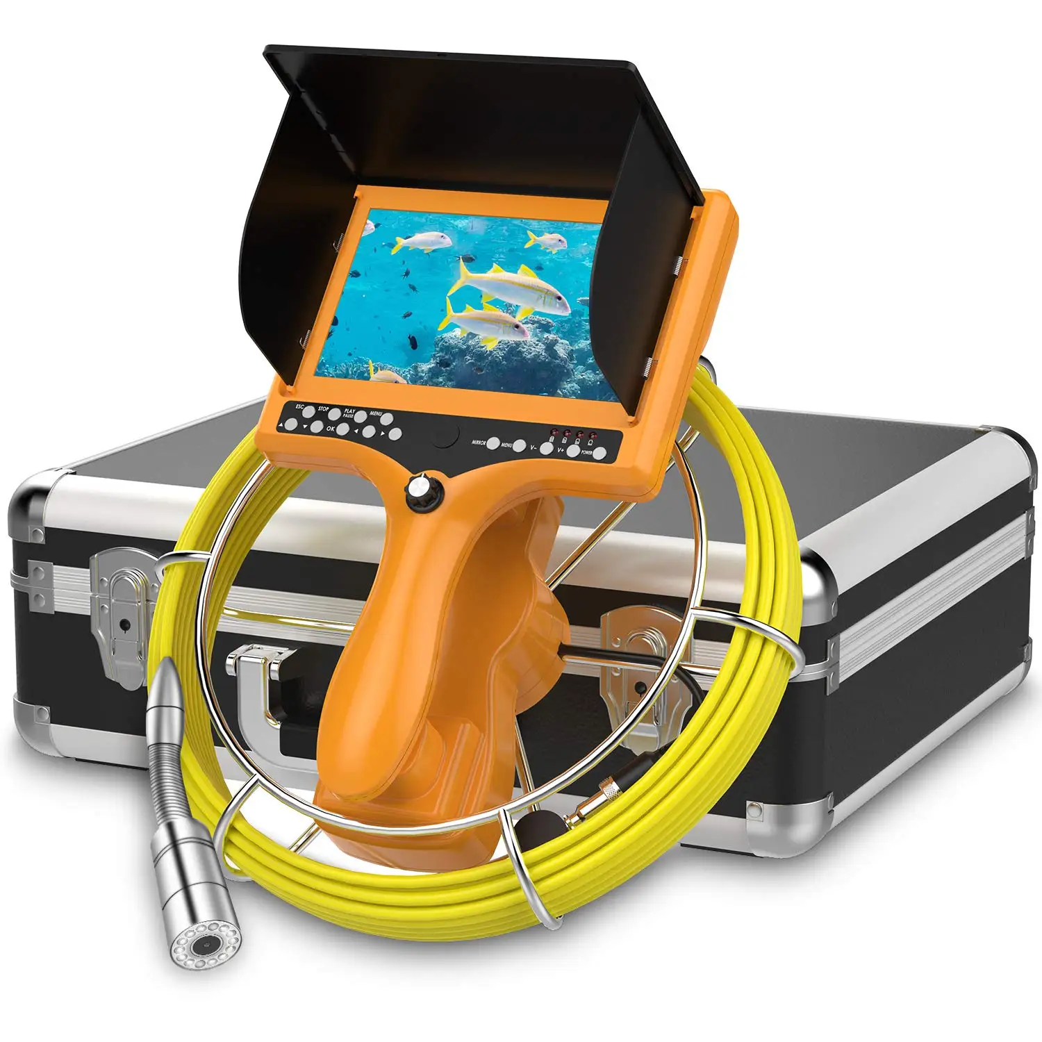 

HBUDS Sewer Camera Handheld Snake Cam Waterproof IP68 Plumbing Camera Pipe Duct Drain HVAC Chimney Inspection Video Equipment