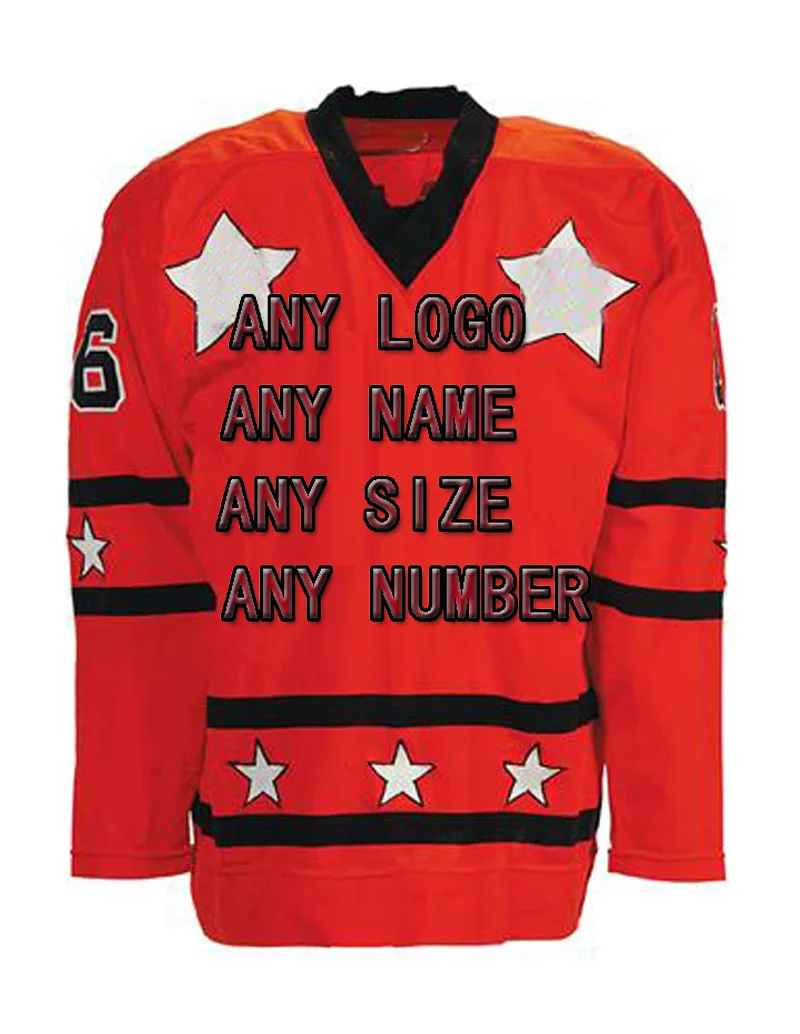 

Custom Movie ICE Hockey Jerseys Any logo/Name/Number Red XXS-6XL Customized jersey Stitched All Sewn Free Shiping