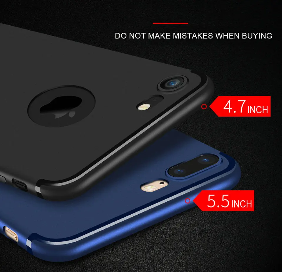 Icoque Plain Fitted Cases for iPhone 7 Case Matte Red Soft Silicone TPU Ultra Thin Cover for iPhone 8 Case 7plus 8 plus Cases    (2)