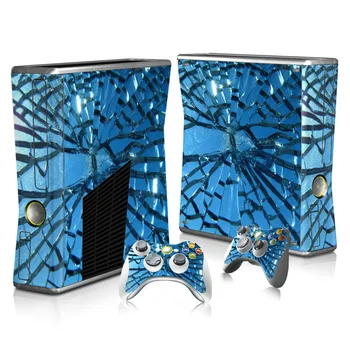 

Skin Sticker Protector for Microsoft Xbox 360 Slim and 2 Controller Skins Stickers for XBOX360 SLIM