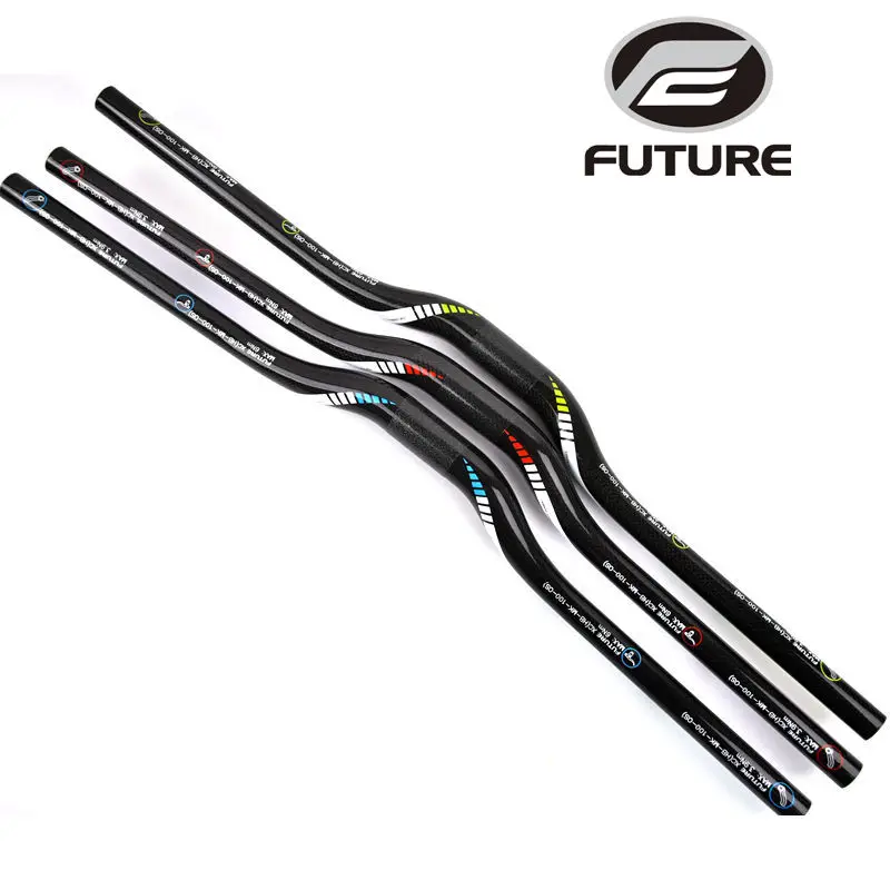 FUTURE 3 K глянцевый углепластиковый руль для велосипеда ручки MTB дорожный велосипед плоский/стояк велосипедный руль manillar карбоновые детали велосипедов