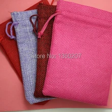 100 шт./лот 10x14 см белье пользу Сумки смешанный цвет 4 Рождество подарок мешок конфет Jewelry Сумки