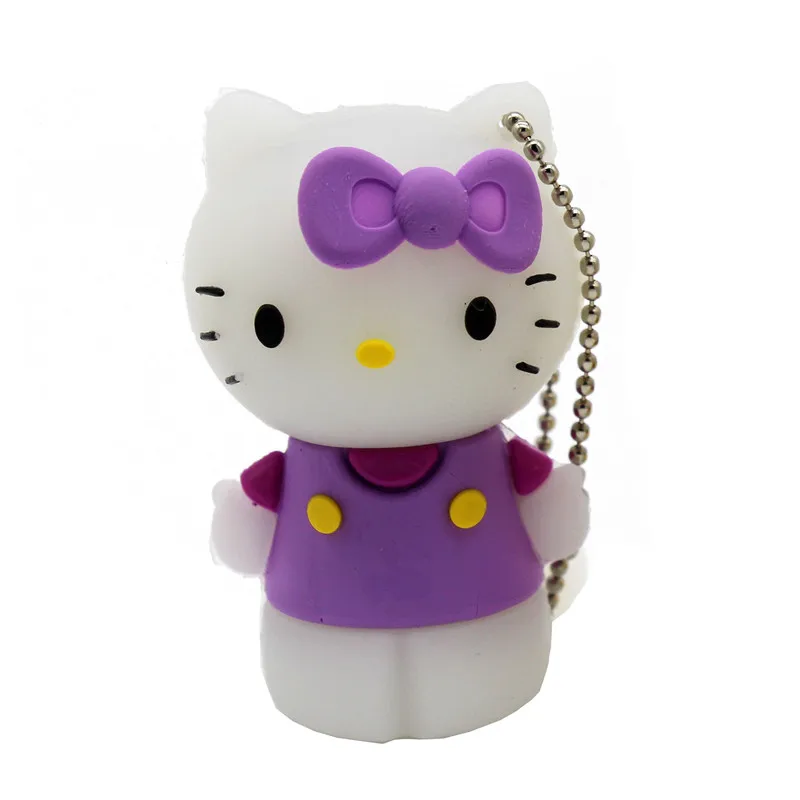 KING SARAS 6 coarl cute hello Kitty shoe usb флэш-накопитель usb 2,0 4 ГБ 8 ГБ 16 ГБ 32 ГБ 64 ГБ флешка, подарок - Цвет: Фиолетовый