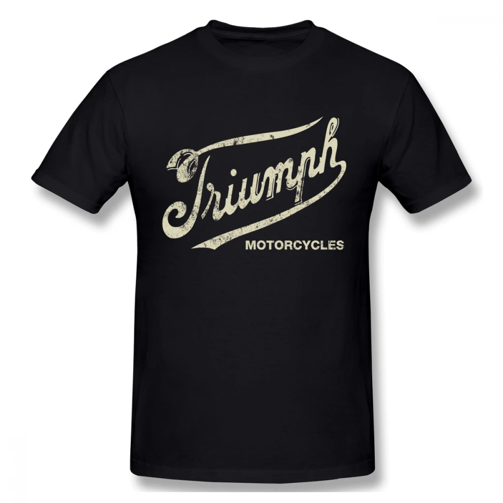 

Retro Logo Triumph Motorcycle T-shirt For Men Plus Size Custom Couple Top