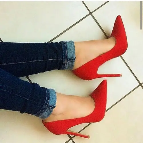 Sexy Pointed toe high heel shoes woman sexy pumps red suede wedding heels 2017 spring lady heels stiletto heels