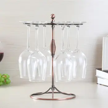 

Wine Glass Cup Holder Rack Upside Down Goblet Glass Hanger Shelf Wine glass Racks Bar Accessories(Bronze)