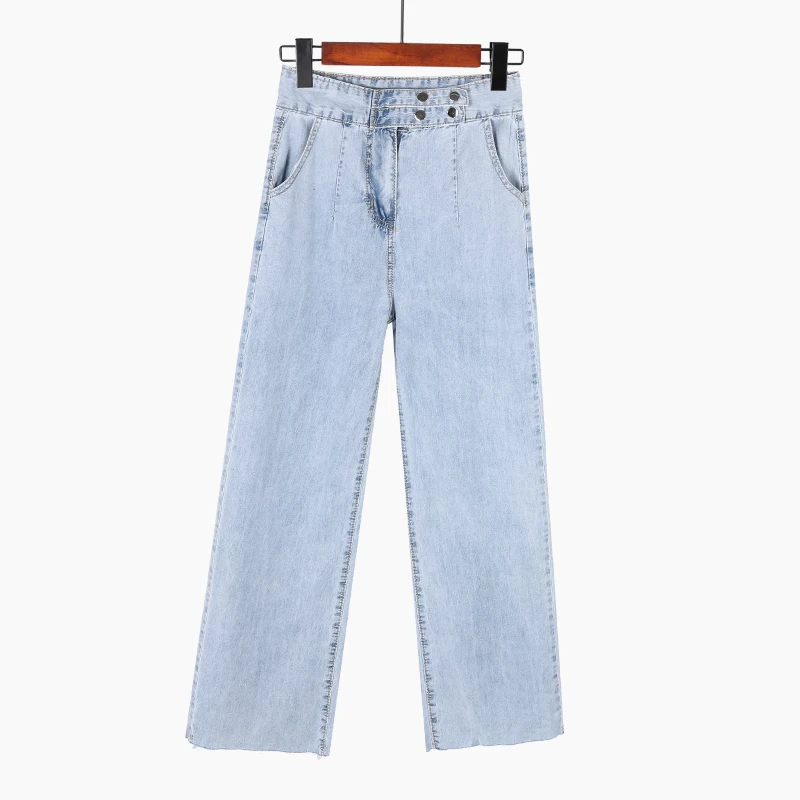 

2019 Spring Autumn Jeans Woman Vintage Zipper High Waist Jeans Pantalon Femme Wide Leg Pants Women Loose Jeans