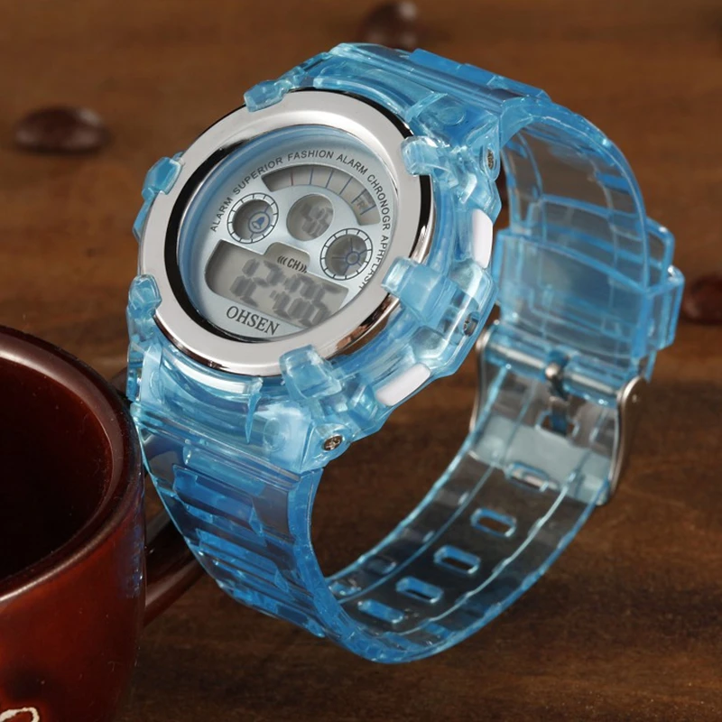 Новые часы OHSEN для мальчиков и девочек детские светодиодные цифровые армейские