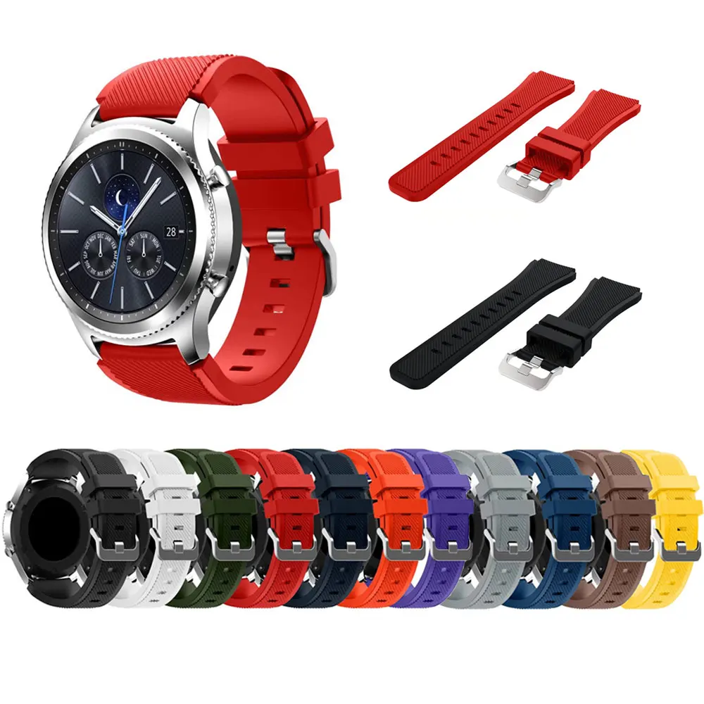 Gear-S3-Frontier-Classic-Watch-Band-22mm-Soft-Silicone-Man-Watch-Replacement-Bracelet-Strap-for