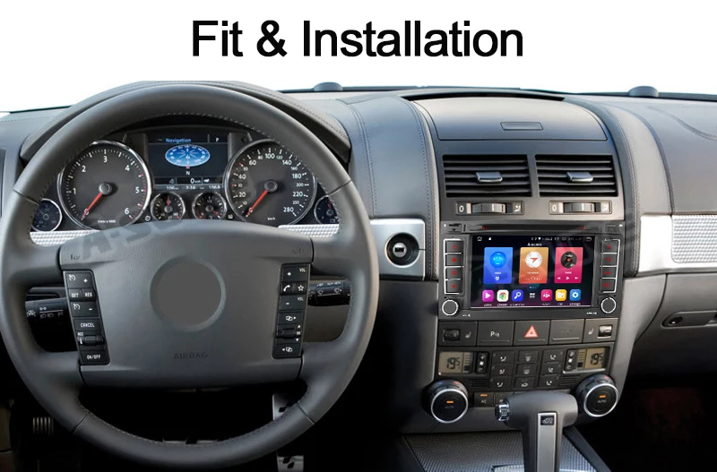Sale A-Sure 2 Din Android 9.0 Car Auto Radio GPS DVD Navigation For Volkswagen VW T5 Multivan Transporter TOUAREG I 7L TOUAREG II 7P 11