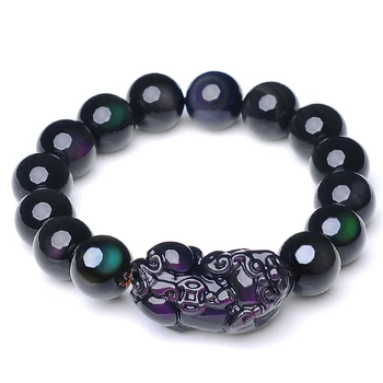 

Koraba Fine Jewelry Natural Rainbow Obsidian Bracelet Jewelry Free Shipping