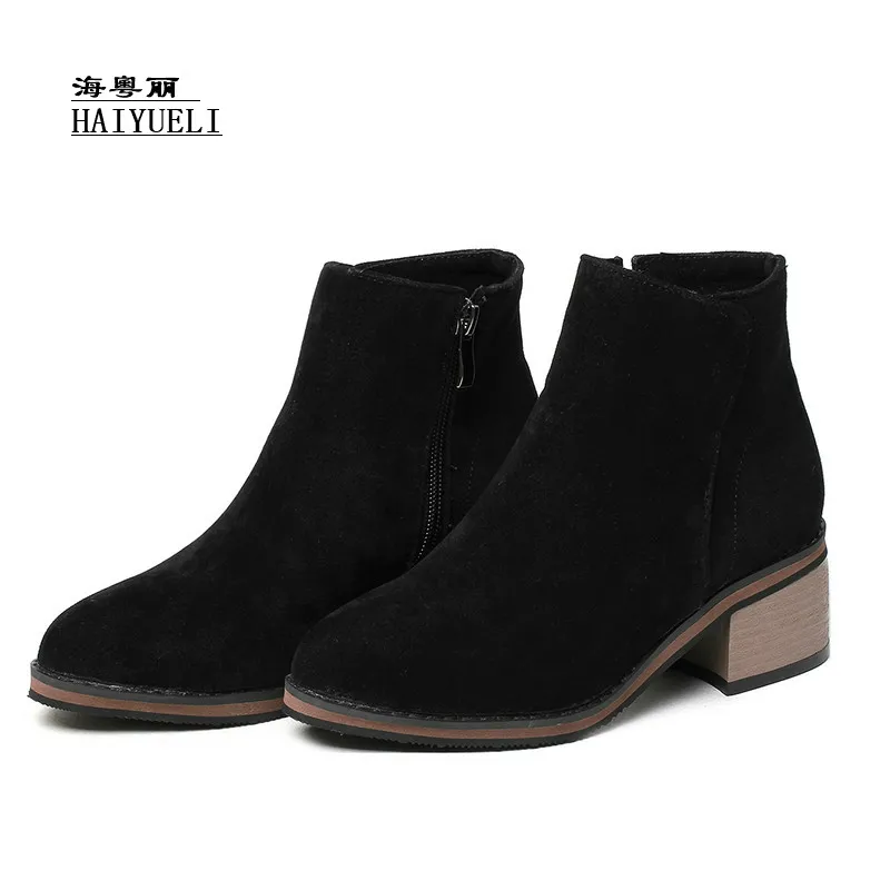 

Autumn Winter Boots Thick Heel High Heels Shoes Ankle Boots Women's Shoes