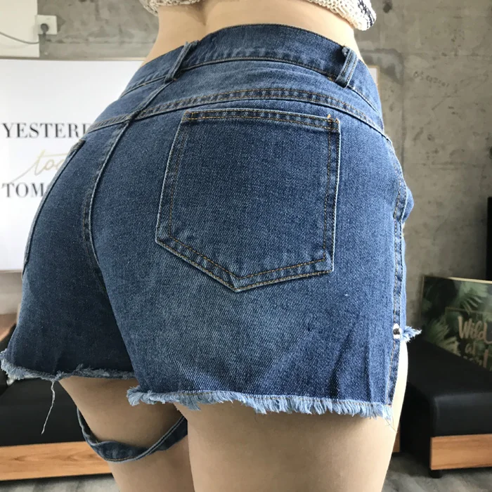 Женские джинсовые брюки 2 способа съемные сексуальные потертые модные|denim pants|washed