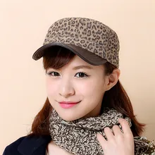 New arrive women corduroy baseball cap autumn-winter colorful leopard cap hats women's and ladies casual flat top hat