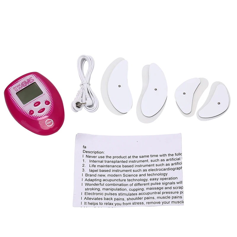 Facial Massage Electronic Muscle Stimulation + 2pcs Electrode Face Sticker + 2 Cheek Sticker EMS Electric Face Massager Slimming