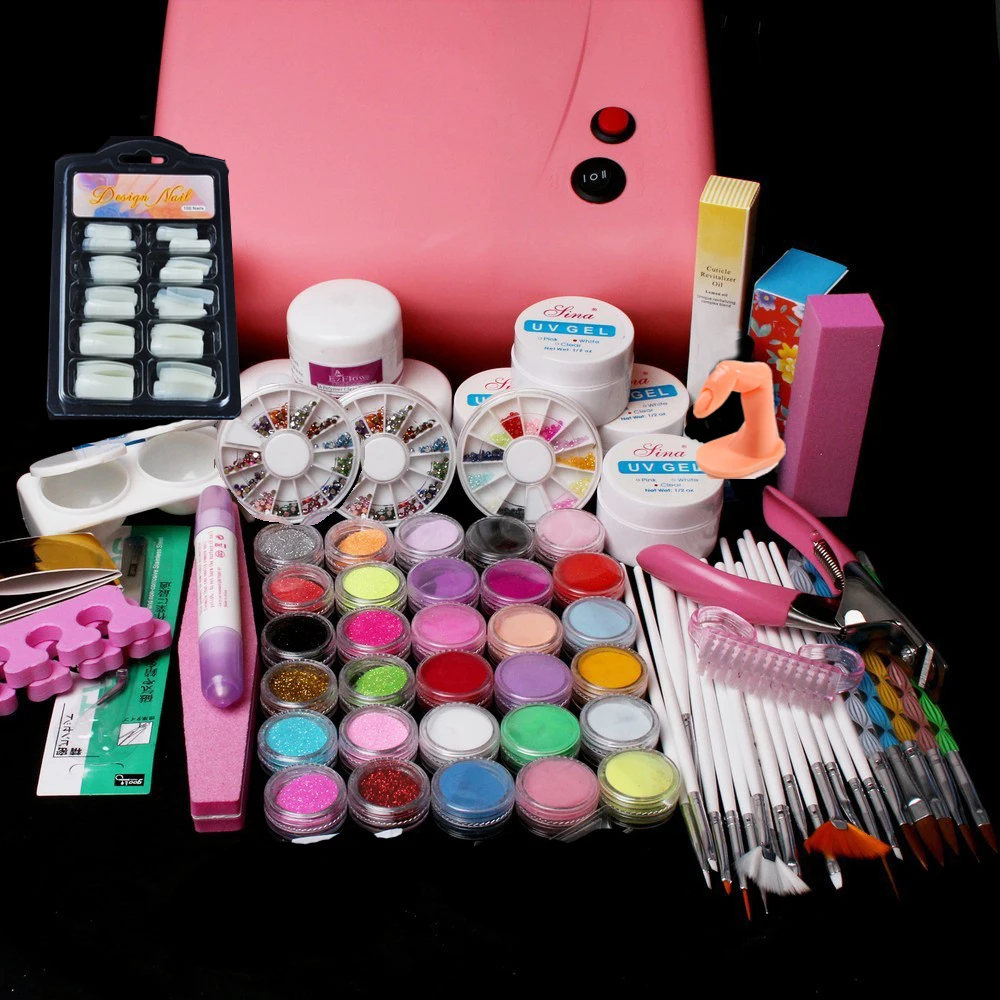 New Pro Pro 36W UV Dryer acrylic nail art set ,acrylic nail kit ,kit