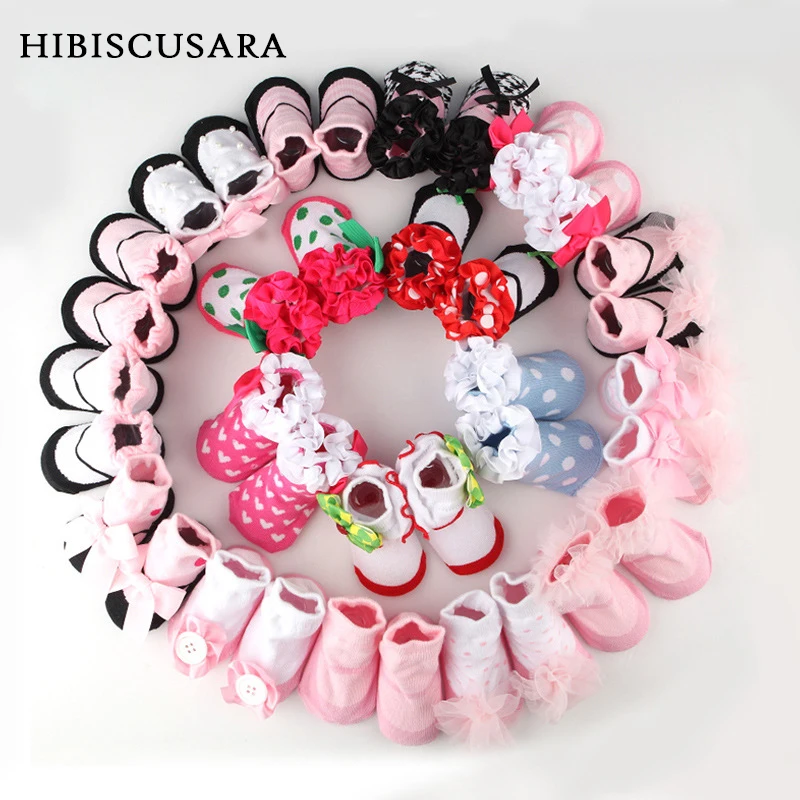 

0-1 Yrs Baby Girls Cute Cotton Socks Infant Bebe Princess Socks Lace Ruffles With Bow Flower Pearls Decoration Newborn Sox