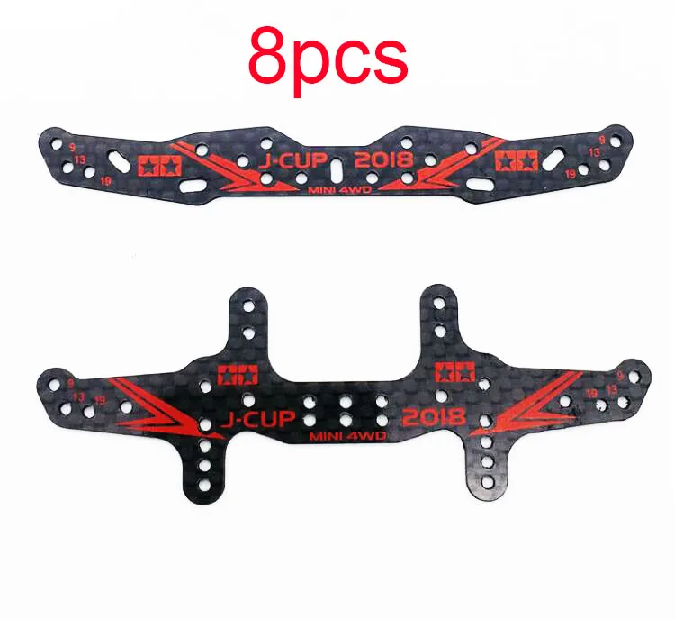 

8Pcs 95113 95114 HG Carbon Front/Rear Multi Roller Setting Stay 1.5mm J-CUP 2018 Spare Parts For Tamiya Mini 4WD Racing Car Mode