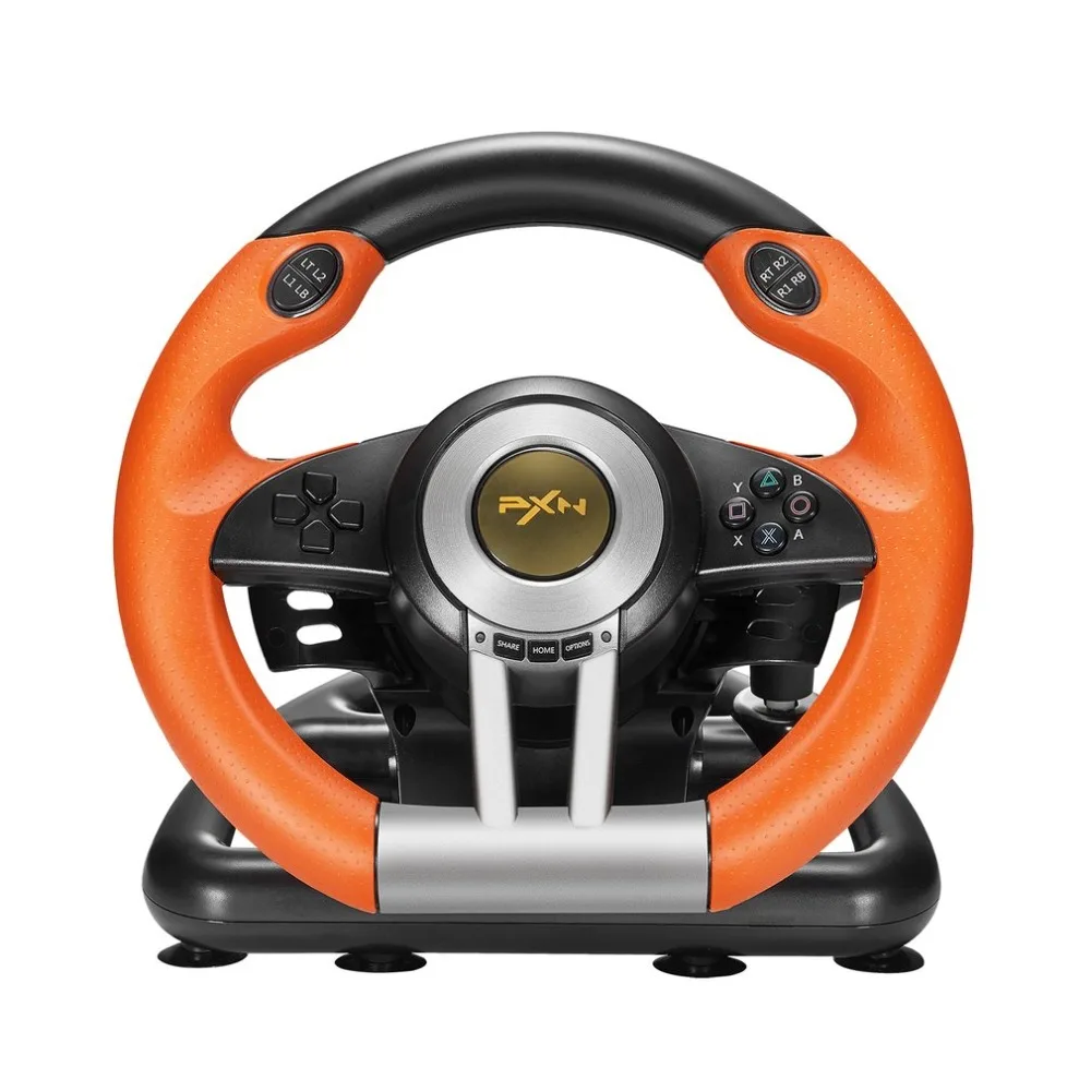 PXN V3II Racing Game Steering Wheel with Brake Pedal for PC/PS3/PS4/XBOX ONE/SWITCH