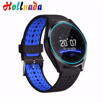 

Hollvada V9 Smart Watch With Camera Bluetooth Smartwatch SIM Card Wristwatch for Android Phone Wearable Devices PK DZ09 A1 Q18