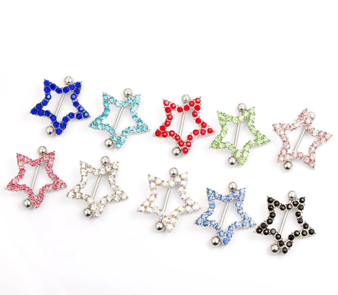 Factory direct bursting stainless steel Pentagram ornaments punk body