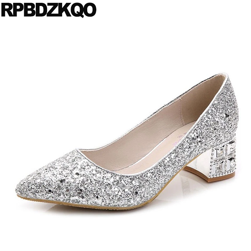 silver pumps size 4