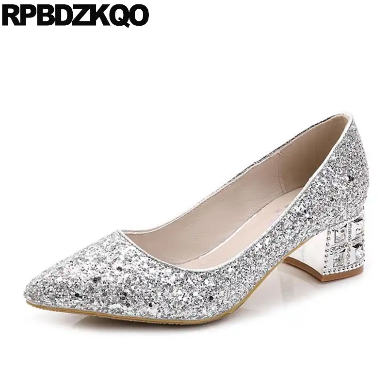 silver bling shoes