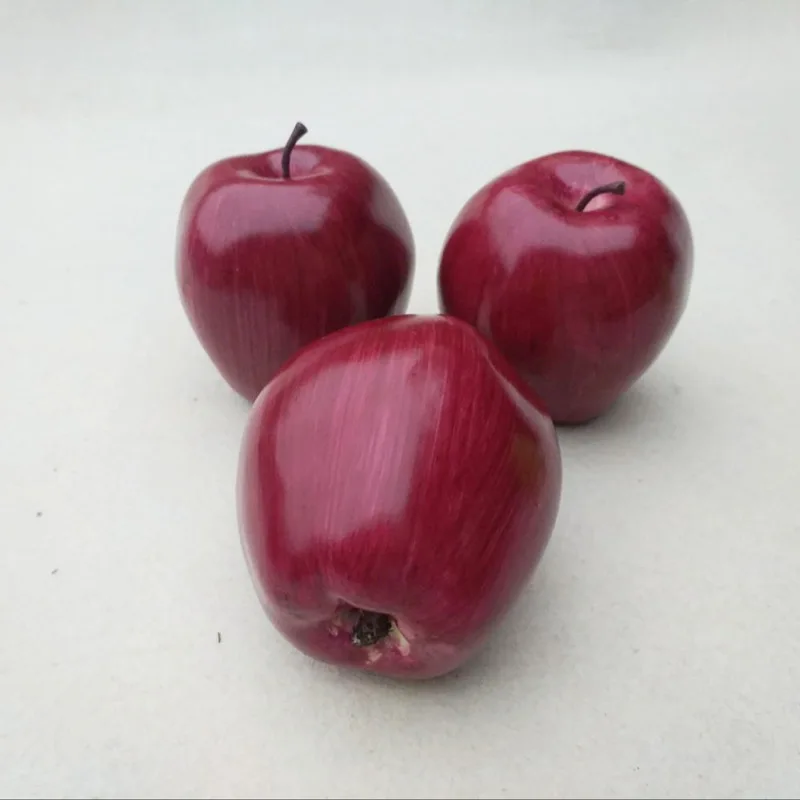 

6pcs Red Delicious Mini Artificial Fruits Decorative Artificial Apples Teaching Kids Fruit Vegetables Apple Artificial Fruits