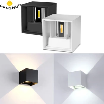 

Brief Cube Adjustable LED Aluminium Wall Light Rail Project Square LED Lamp Bedside Room Bedroom Lighting Waterproof Wall Lamp