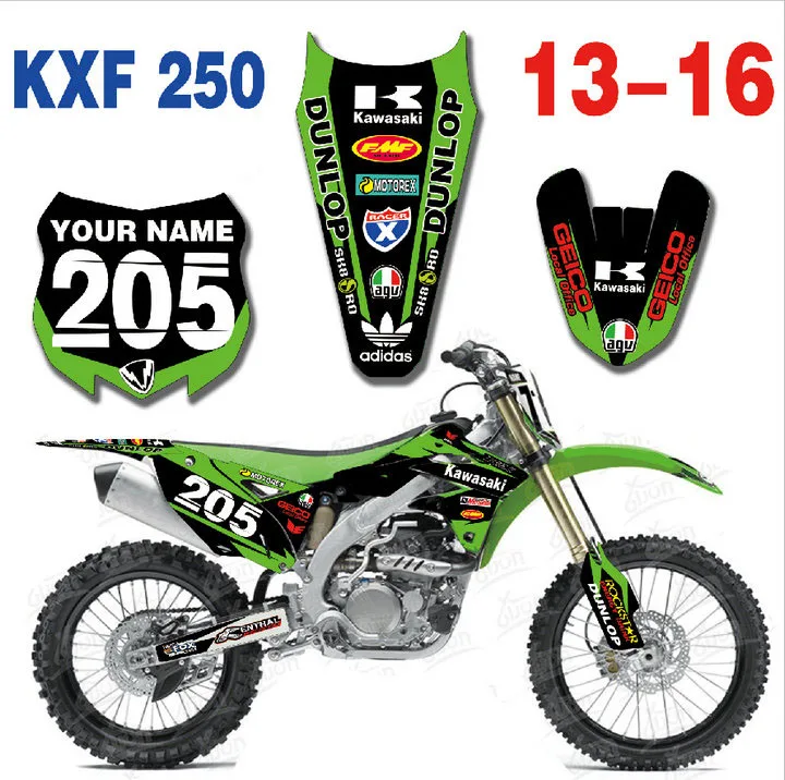 Велосипед Графика Переводные картинки Kawasaki KX250F KXF250 2013